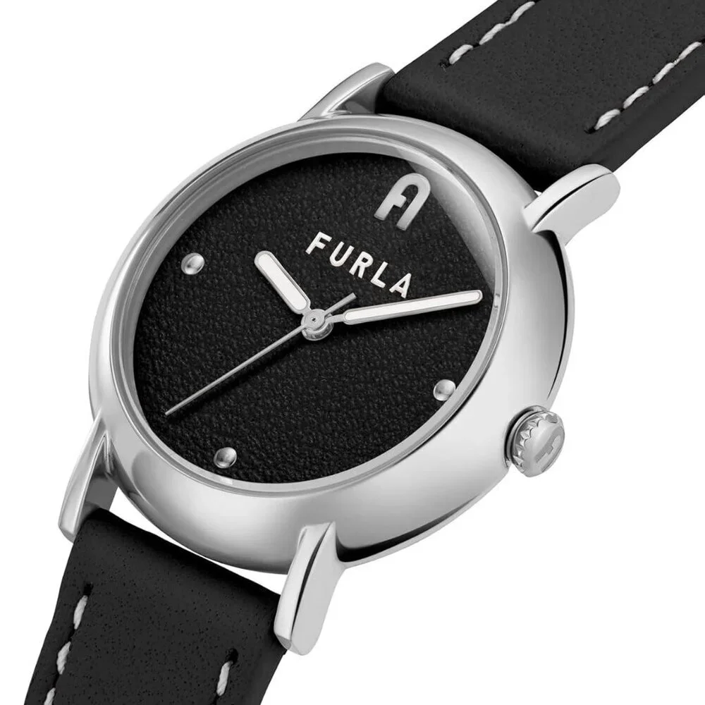 Womens Wristwatch FURLA EASY SHAPE WW00024015L1 Leather Black